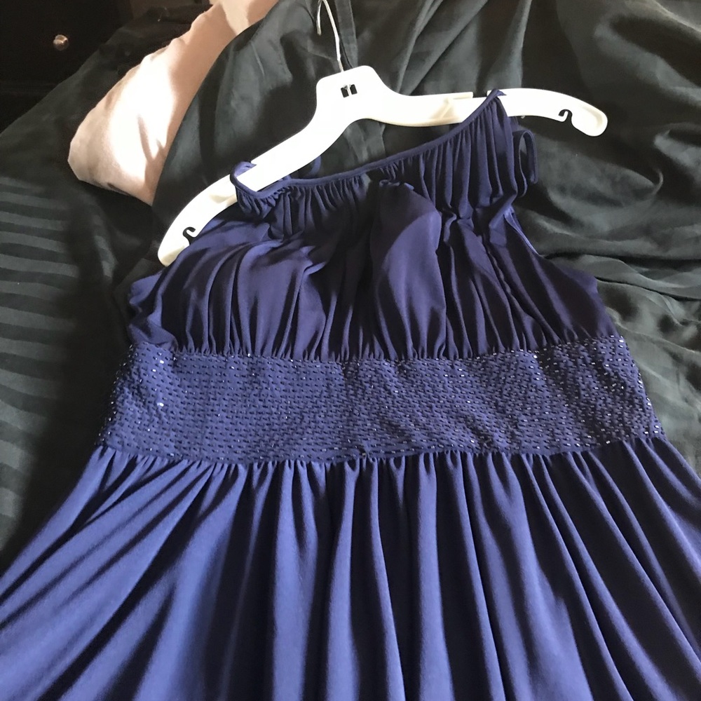 Navy blue Davids bridal dress size 14
